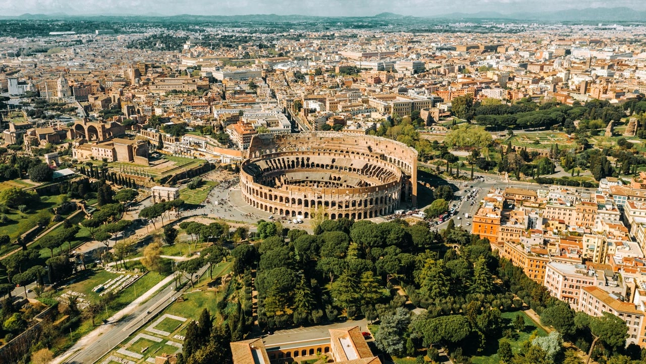 Rome Colloseum and City